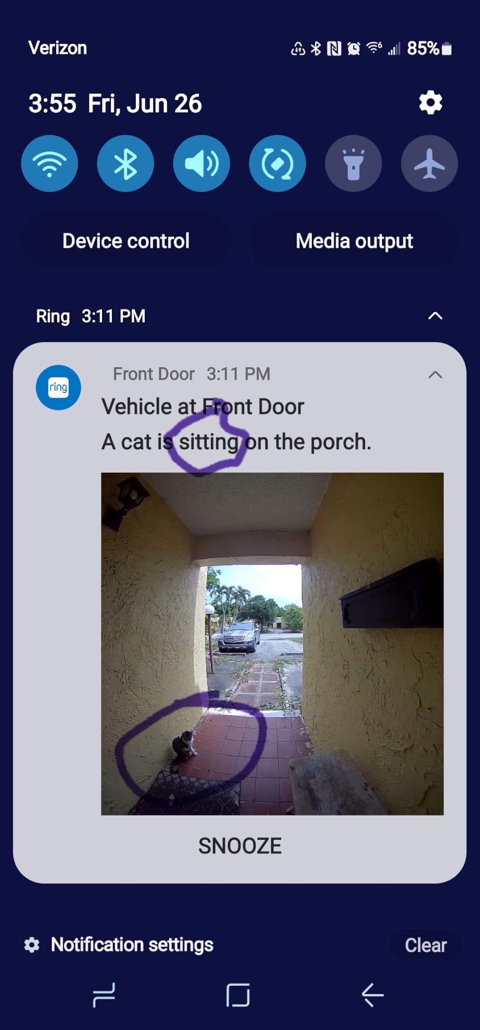 Ring Battery Doorbell 2K (newest model) Retinal 2K with wide-angle video, up to 6x Enhanced Zoom, Two-Way Talk, and Built-In Battery, Speckled Gray customer photo 2