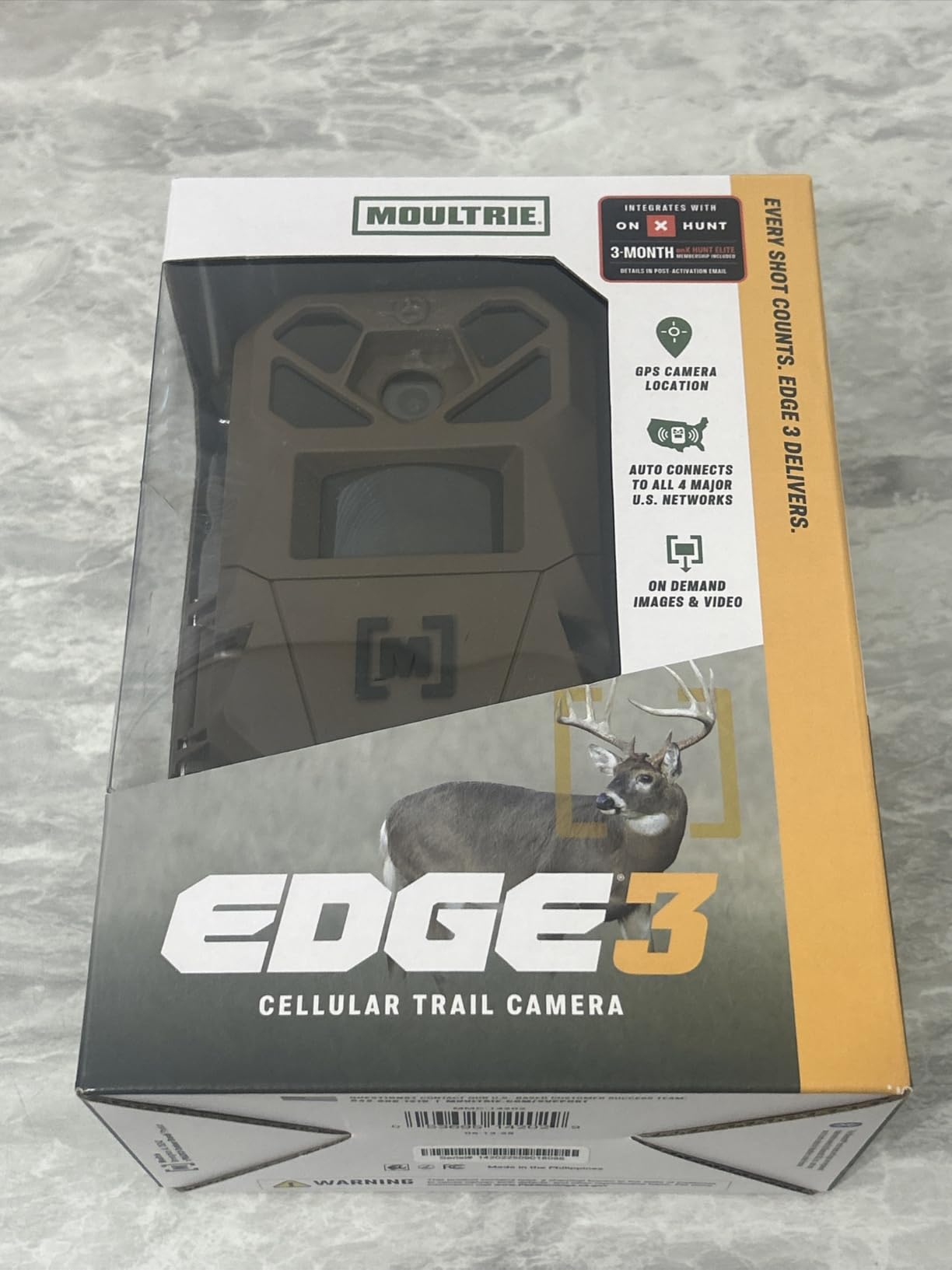 Moultrie Edge 3 Cellular Trail Camera - 40MP, 0.5s Trigger | Scout from Anywhere, HD photos via Mobile app, 1080p video, multi-carrier, low-glow flash, GPS, AI detection customer photo 1