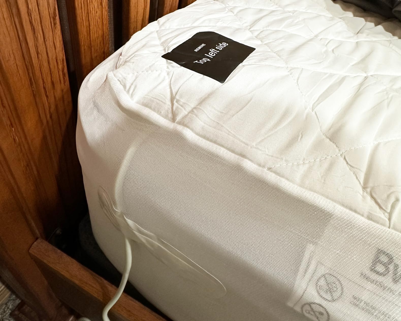Bwarm WiFi Heated Mattress Pad Queen Size, Bed Warmer with 9 Heat Settings, 1-12 Hours Auto Off Deep Pocket, Machine Washable, Diamond Quilted White Queen 60