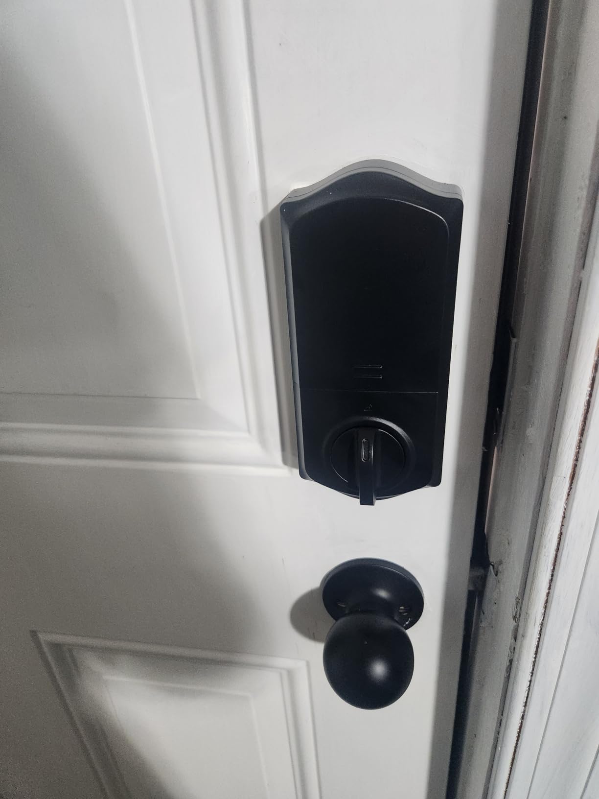 Veise VE027-K WiFi Smart Deadbolt Locks with 2 Knobs Set, Matte Black | Built-in Wi-Fi, 0.2s Fingerprint, App Remote Control, Alexa Compatible, Backlit Touchscreen, IP65 Waterproof, for Front Door customer photo 1