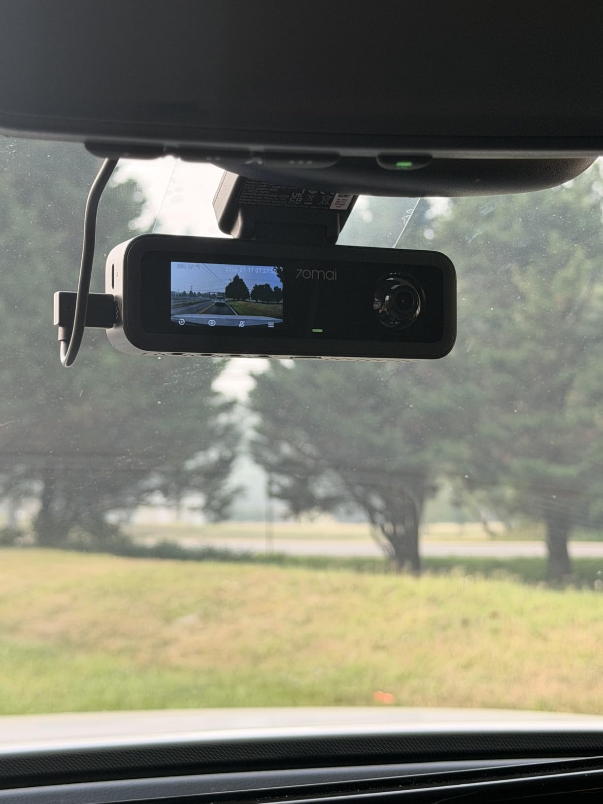 70mai 4K Dash Cam Front and Rear Inside, 3 Channel Car Dash Camera (T800E) customer photo 2