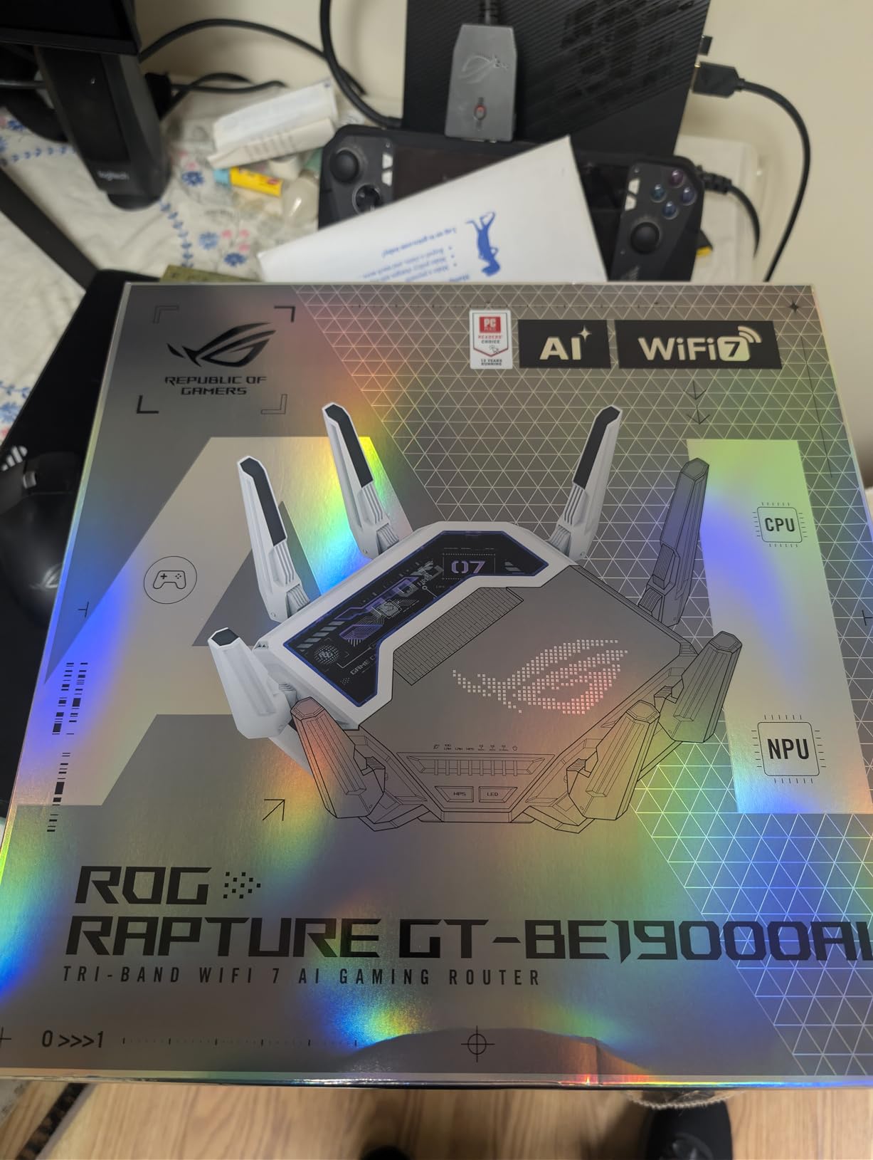 ASUS GT-BE19000AI Tri-Band WiFi 7 AI Gaming Router - 10G, AI Game Boost customer photo 1