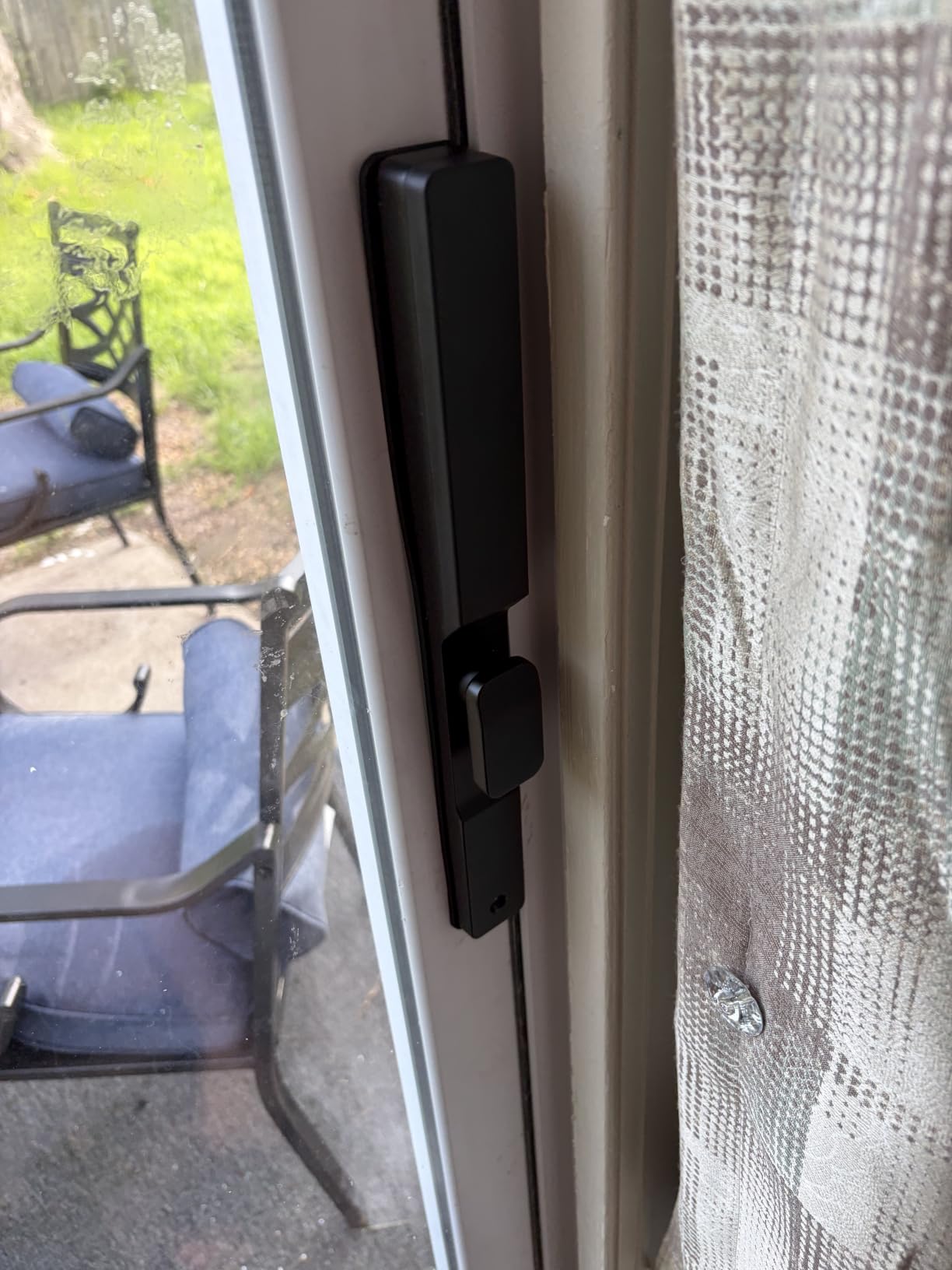 Sliding Door Smart Lock, Eseesmart Sliding Glass Door Lock with Fingerprint, Smart Mortise Lock with APP IC Card Code Keys, Patio Door Double Hook 2085 Mortise Lock Set with Handle customer photo 1