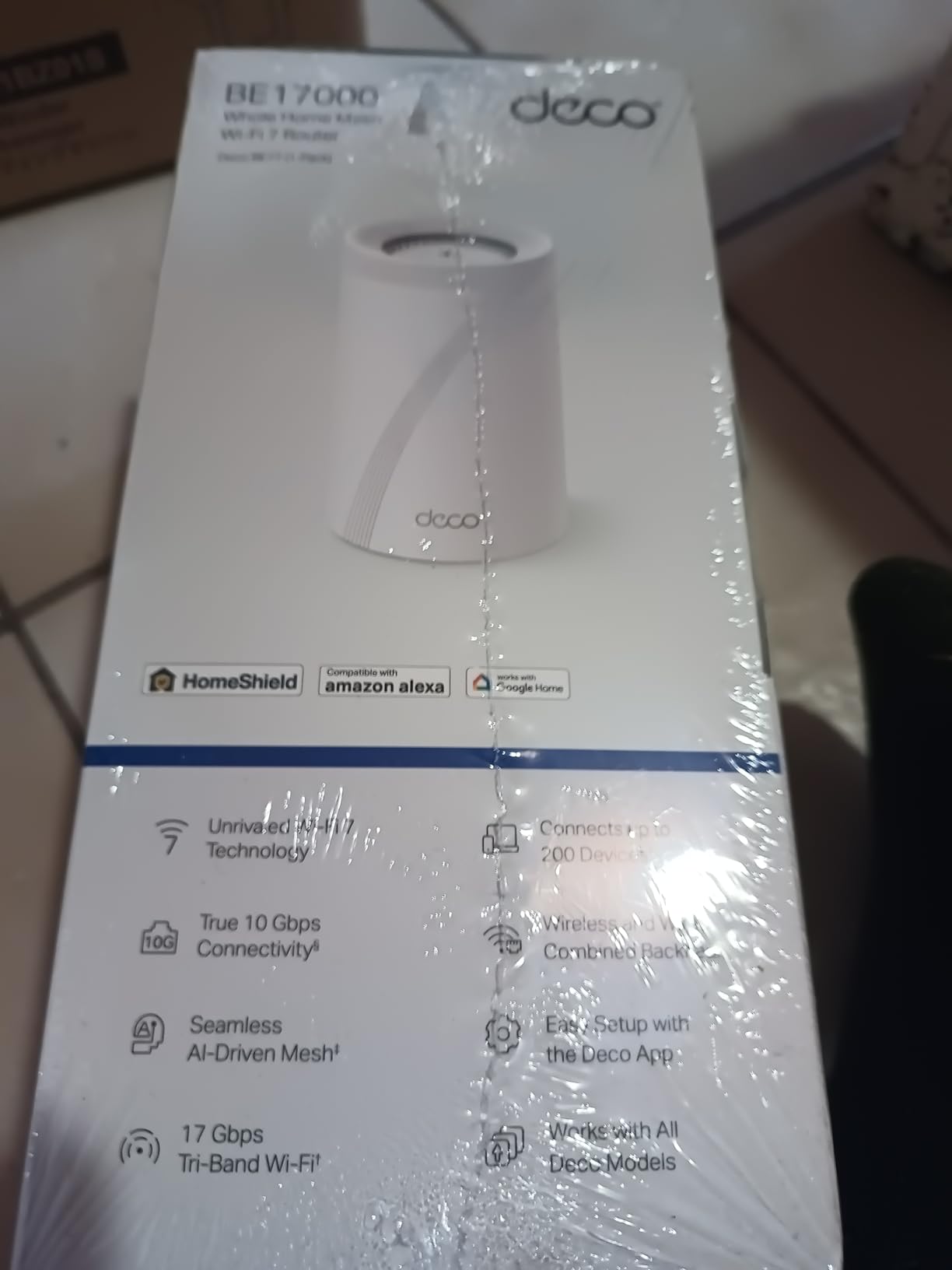 TP-Link Deco 7 Pro BE17000 Tri-Band Wi-Fi 7 Whole Home Mesh System | 9-Stream 17Gbps | 10G RJ45/SFP+ Combo | Multi-Gig Wired Backhaul | Up to 8500 Sq.ft | HomeShield, MLO, 320 MHz (Deco BE77 3-Pack) customer photo 2