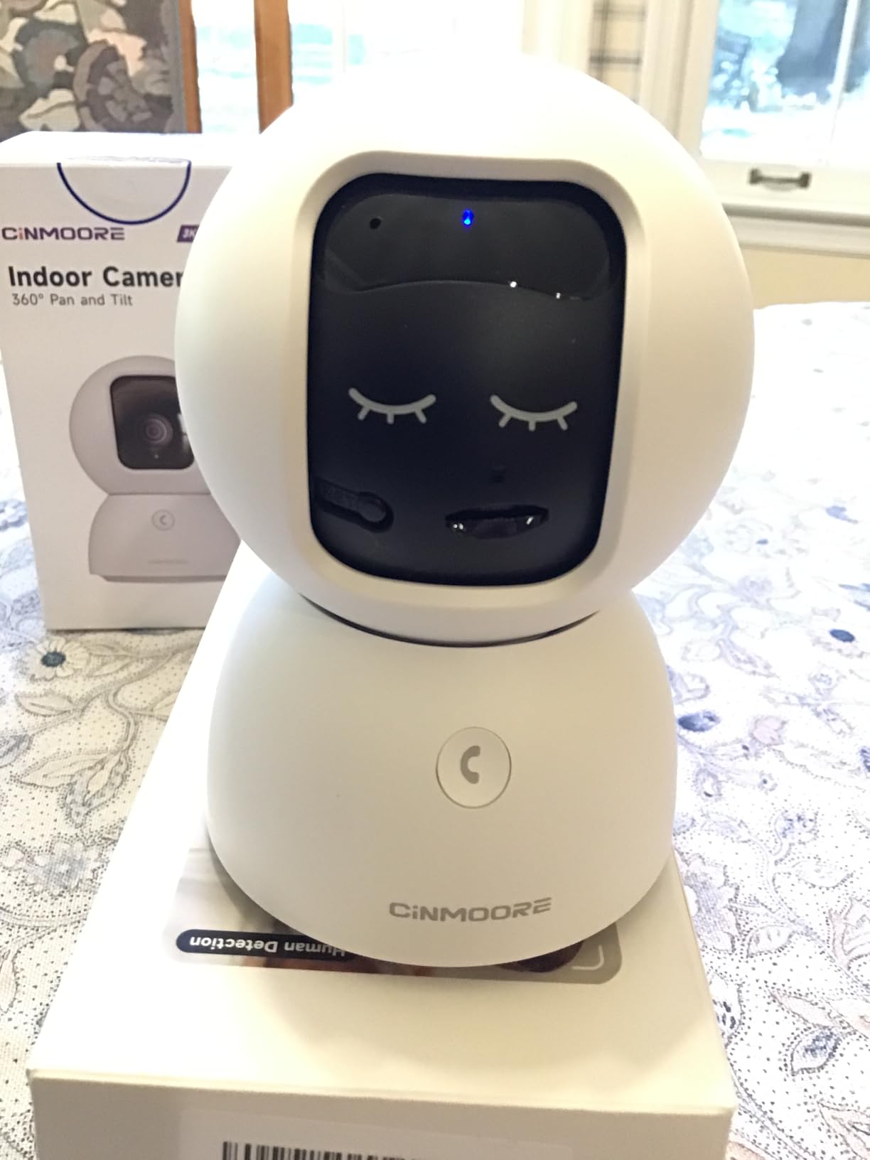 3K 5G Wi-Fi Security Camera Indoor, Backup Battery for Power Outage Protection, Free AI Tracking Facial ID, 5MP Pet/Dog Camera w/ Speaker & Phone App, PTZ Baby Monitor, 0-Glow Night Vision, 2-Way Talk customer photo 1