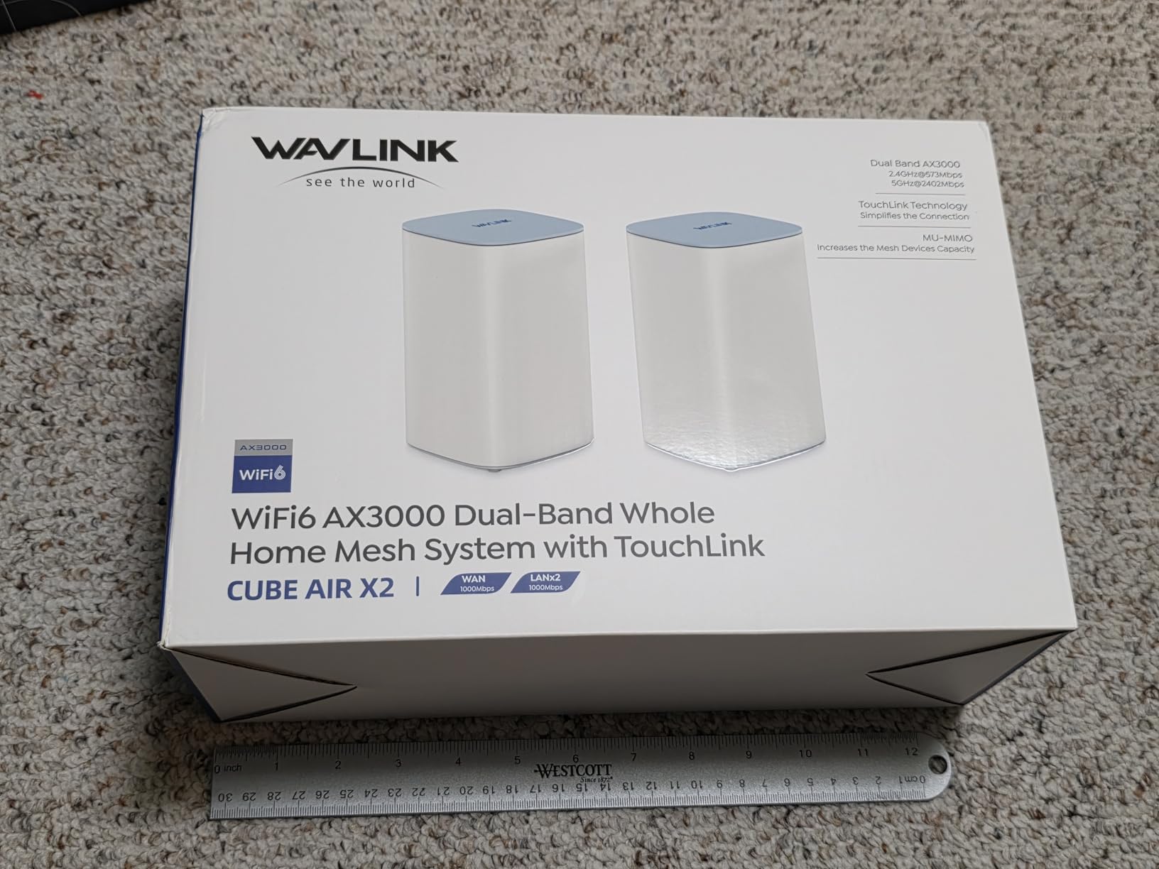WAVLINK AX3000 WiFi 6 Mesh System 2 Pack - 2026 Latest, Up to 3.0 Gbps Speed & 5,000 Sq. Ft. Coverage, Replaces Wireless Router and WiFi Extender Signal Booster, Support Wired Backhaul, App Control customer photo 2