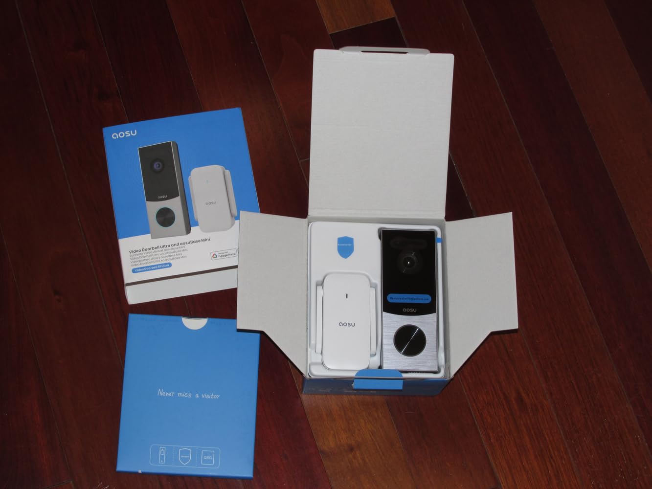 aosu Doorbell Camera Wireless, Local Storage, 5MP Ultra HD, Triple Motion Detection, 2.4/5 GHz WiFi, Built-in 8GB, Rechargeable Battery, Alexa & Google Compatible customer photo 2