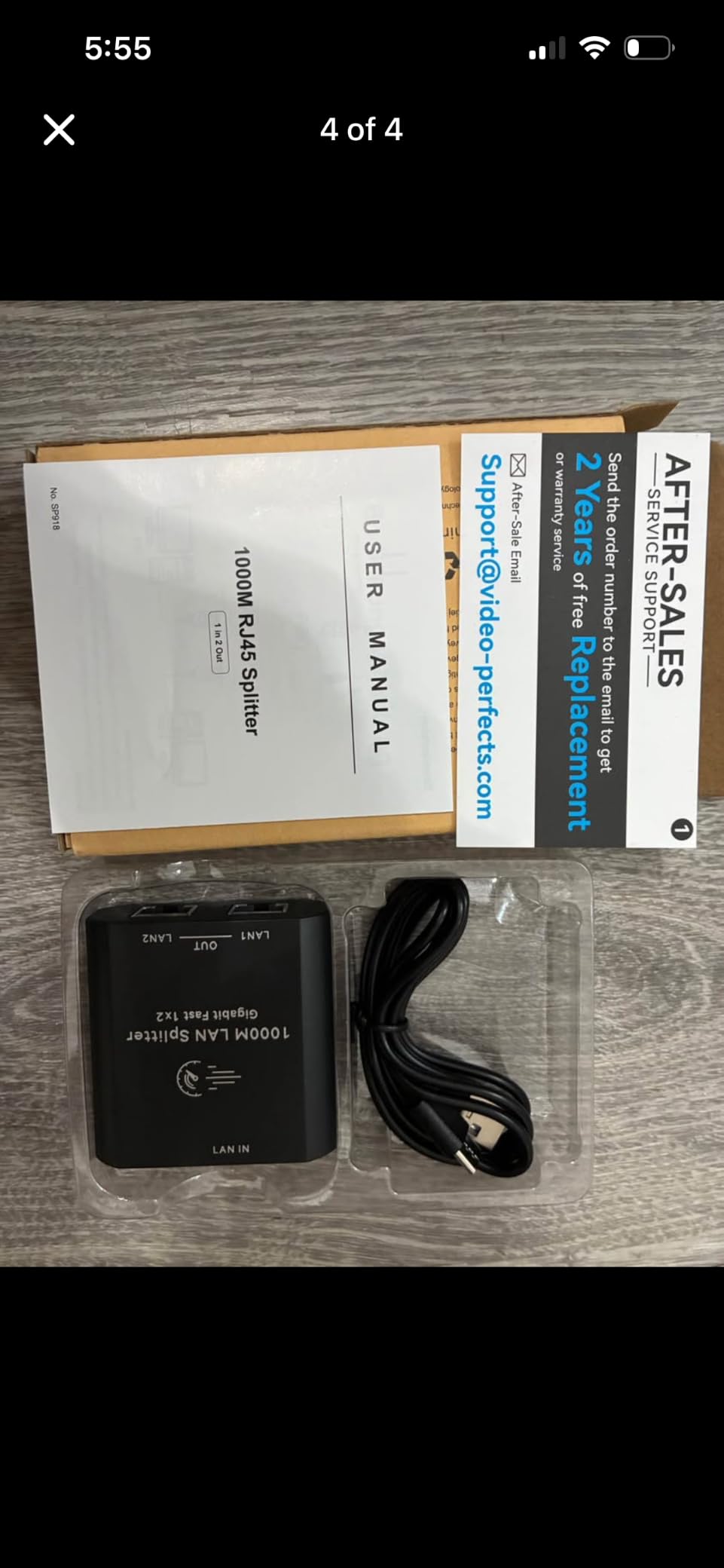 Ethernet Splitter 1 to 3 Mini 1000Mbps Gigabit Internet Switch 1 in 3 Out LAN and RJ45 Port Splitter High Speed Network Adapter for 5/5e/6/7/8 with USB c Power Cable customer photo 1
