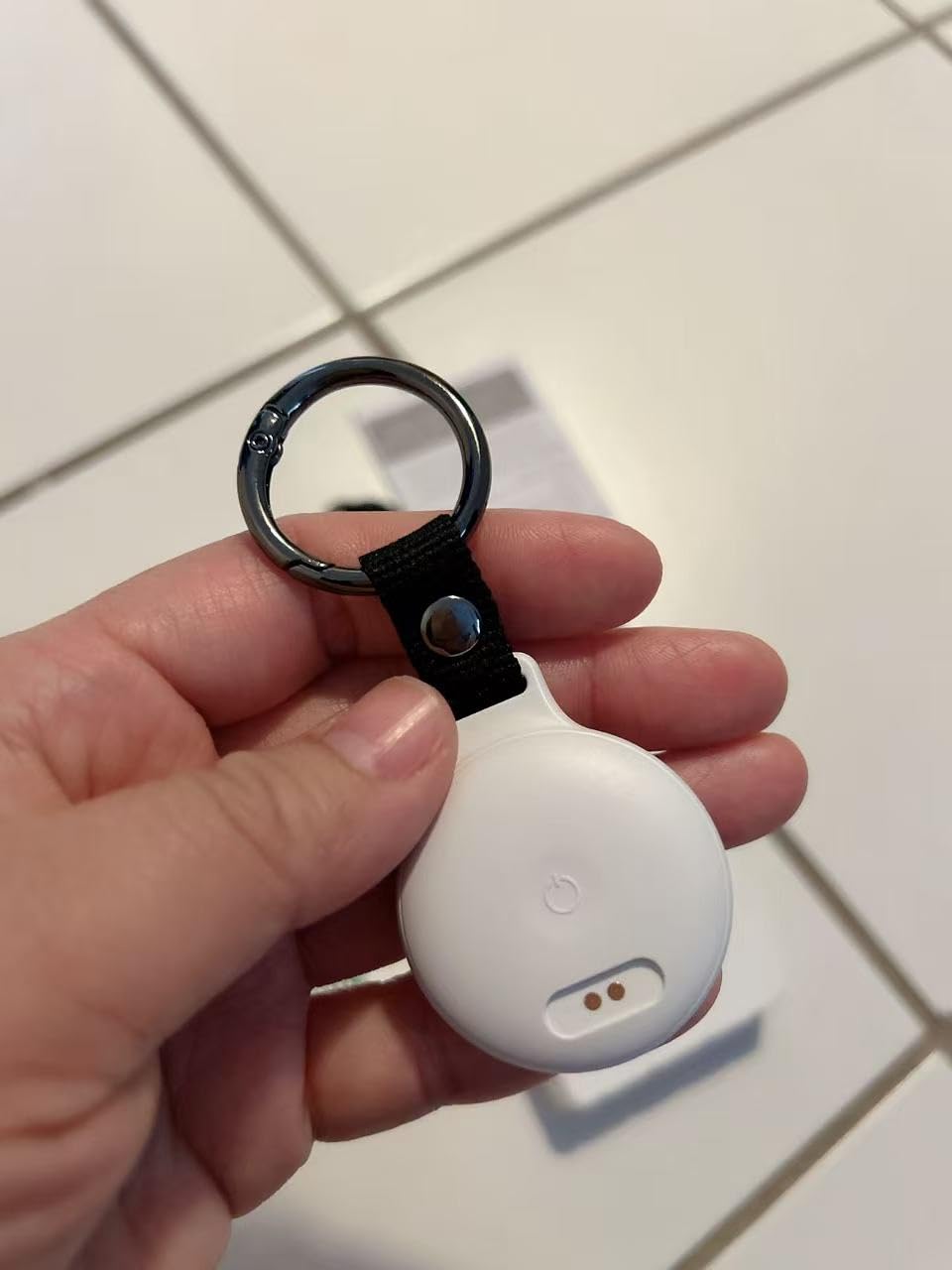 Pet Tracker for Dogs Cats, Location & LED Night Light Tag, No Monthly Fee | Compatible with iPhone, Compatible iOS, IPX7 Waterproof Collar Tag, 360-Day Battery, Paw Print Design, Lightweight 25g customer photo 1