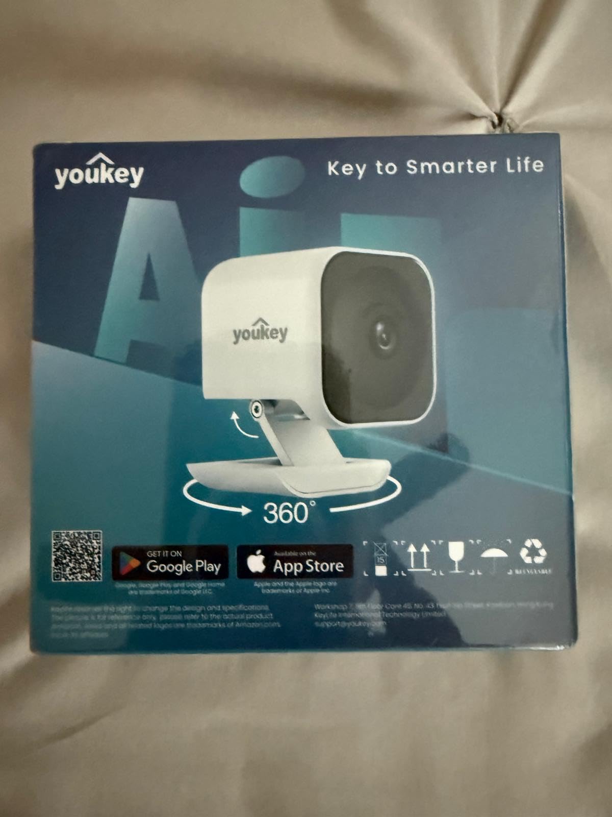youkey Mini Magnetic Indoor Camera, 2K Plug-in Home Security Camera | 24/7 Recording, 2-Way Audio, Siren, Night Vision, No Subscription Local Storage, Works with Alexa & Google, for Baby & Pet customer photo 2
