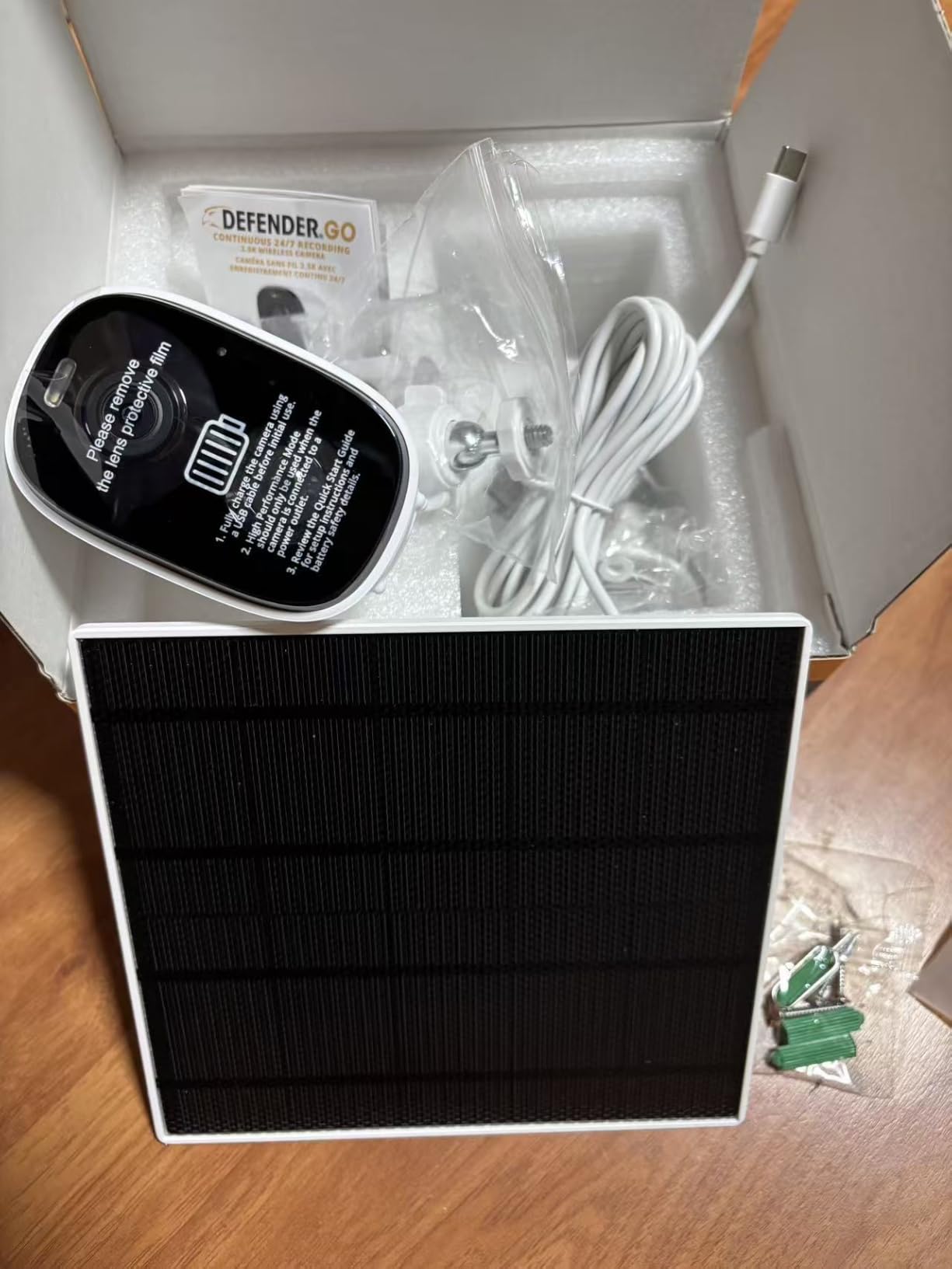 Defender AI 2.5K Solar GO 24/7 Recording (AOV) Wireless Security Camera, AI Human/Pet/Vehicle Detection, Color Night Vision, Two-Way Talk, Setup in 3 Minutes, 5W Solar Panel, ClearVu App, 1 Pack customer photo 1