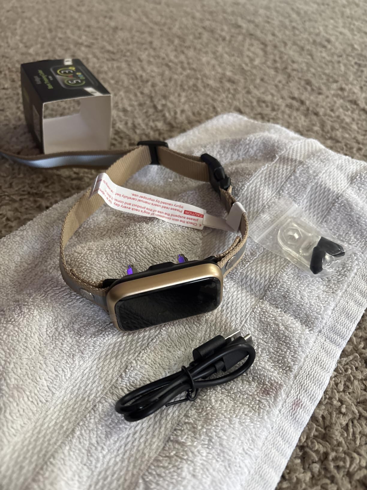 Smart Dog Bark Collar with Advanced Bark Detection, Anti Barking Devices with 4 Adjustable Modes & 7 Sensitivity, Rechargeable Barking Collar for Small Medium Large Dogs, (1, Sand) customer photo 2