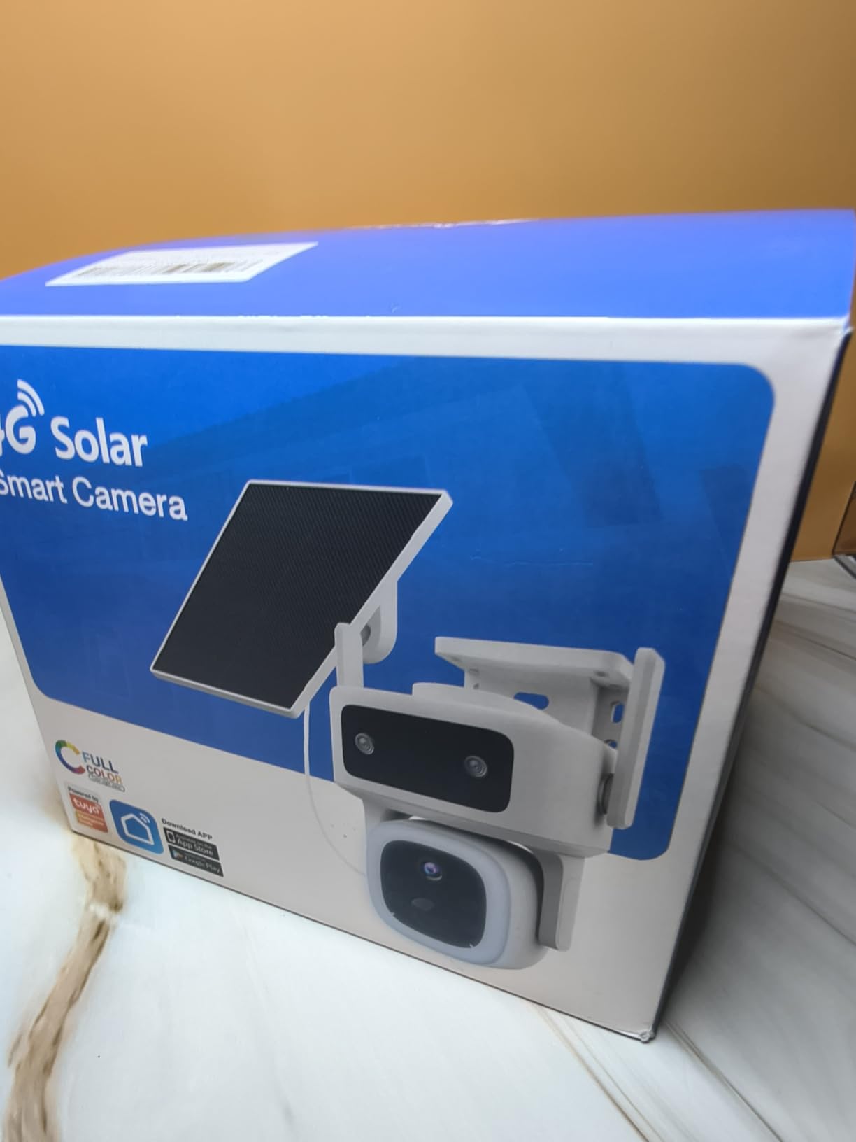 Lifetime Free Data & No Monthly Fee 4G LTE Solar Cellular Security Camera Outdoor Wireless, No WiFi Needed, 360° PTZ, 2K Full Color Night Vision, Human Tracking, 2-Way Audio, 32GB SD Card, IP66-White customer photo 1