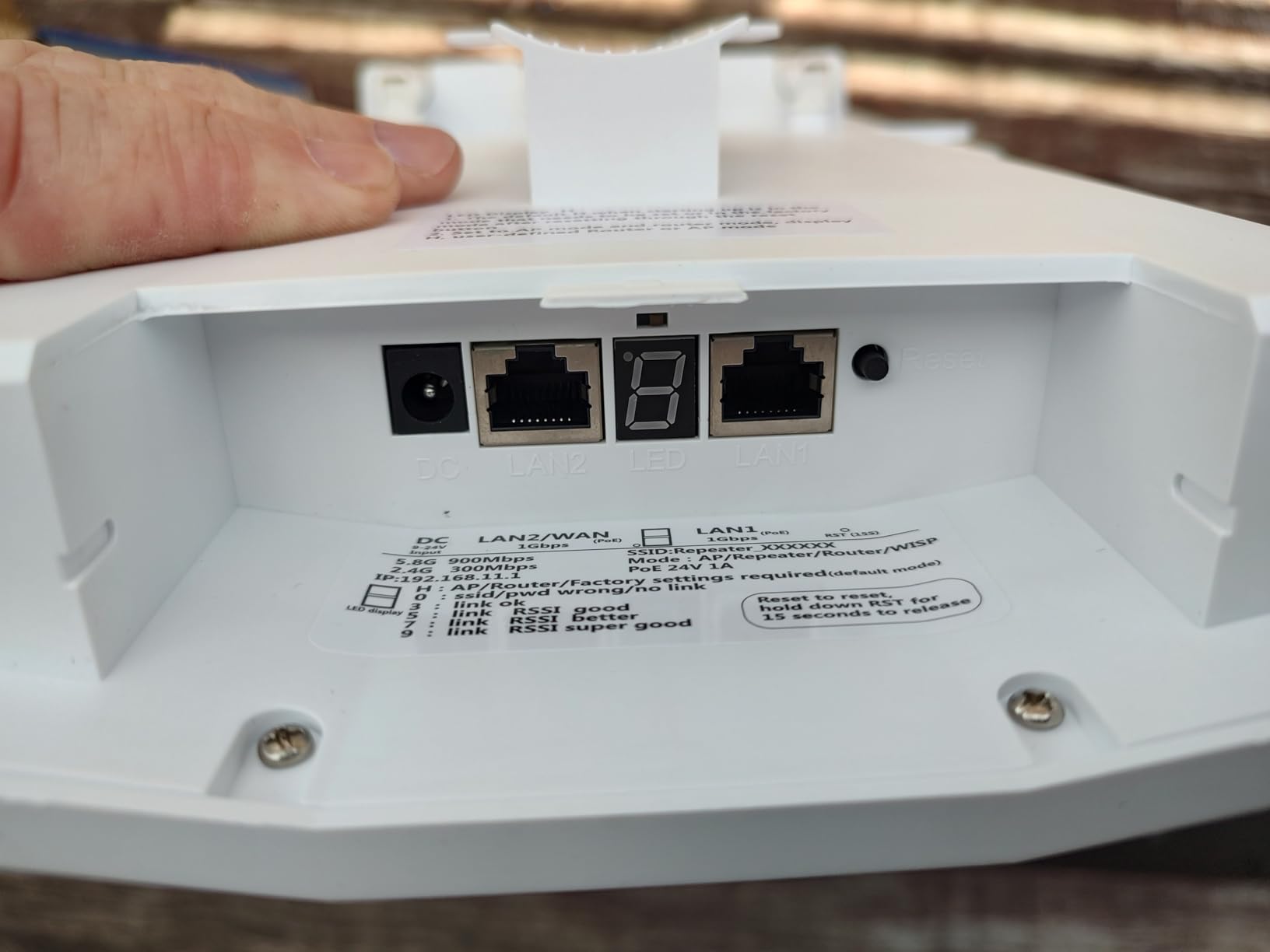 Outdoor WiFi Extender Long Range, 1200Mbps WiFi Extender Outdoor for Farm | 2026 IP65 Weatherproof Outdoor Wireless Access Point with PoE for Rural, Garage, Yard, RV, Dock, Starlink customer photo 1
