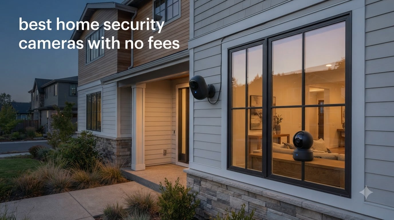 best home security cameras with no fees