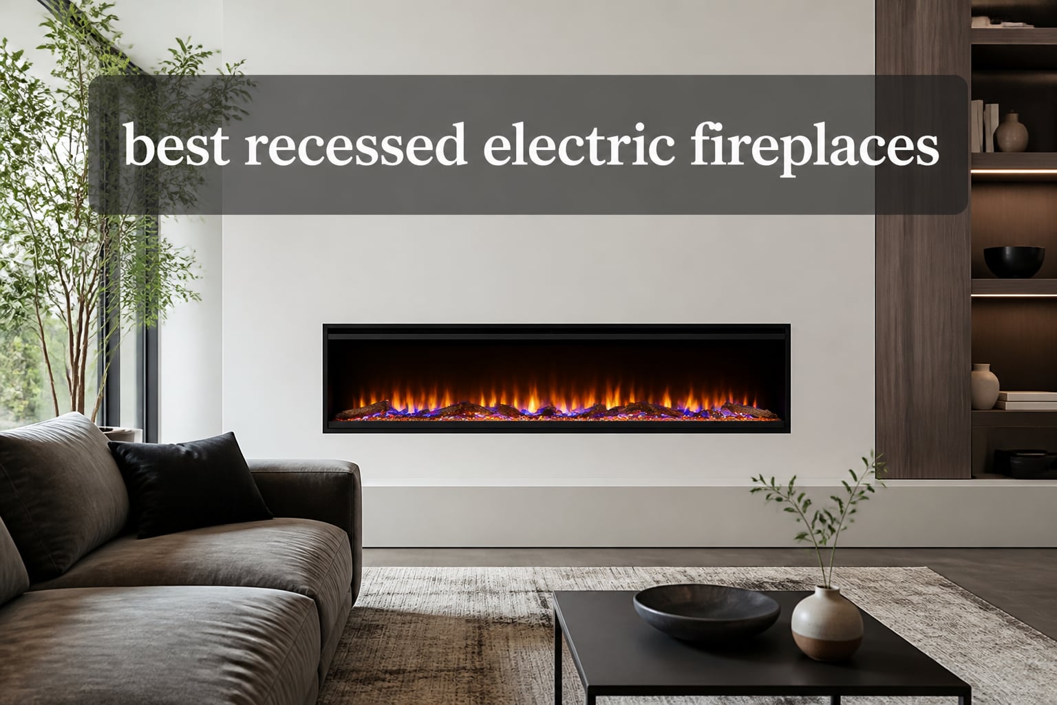 best recessed electric fireplaces