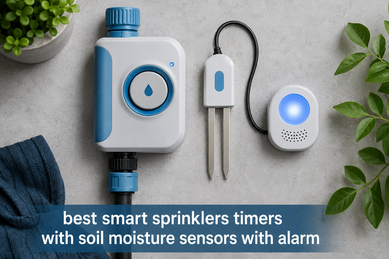 best smart sprinklers timers with soil moisture sensors with alarm