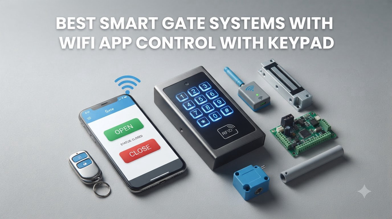 best smart gate systems with wifi app control with keypad
