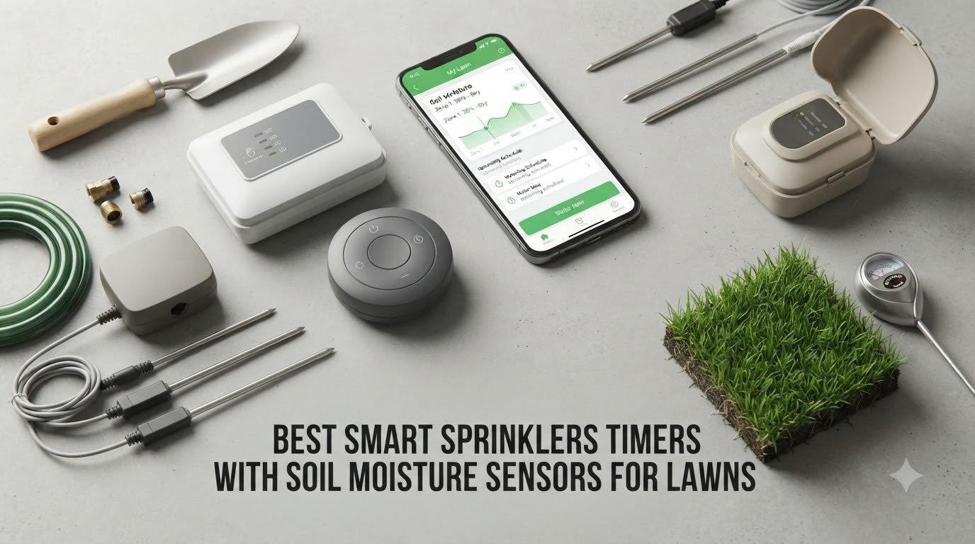 best smart sprinklers timers with soil moisture sensors for lawns