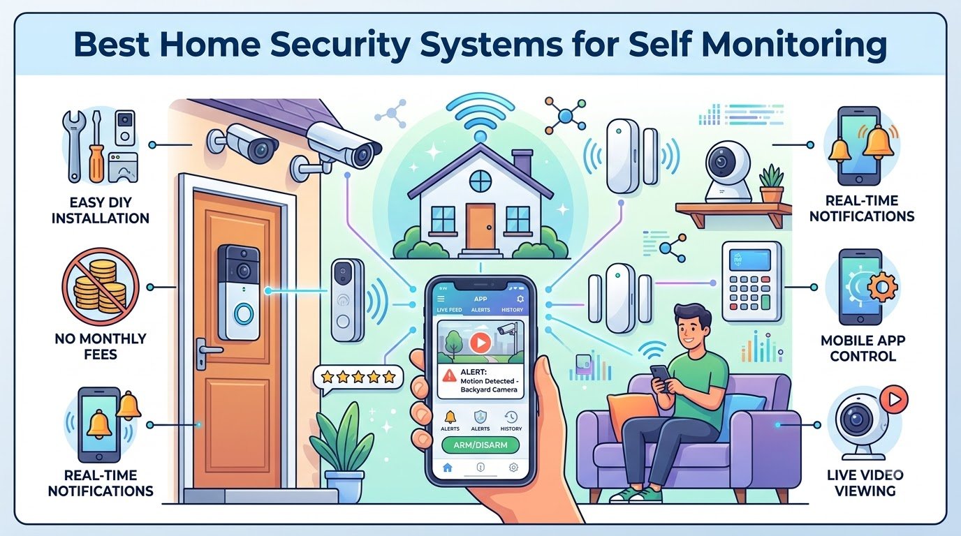 best home security systems for self monitoring