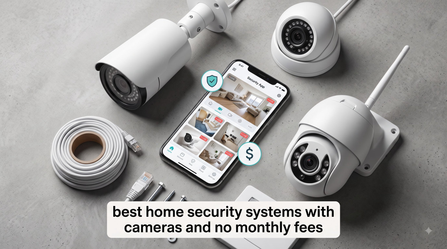 best home security systems with cameras and no monthly fees