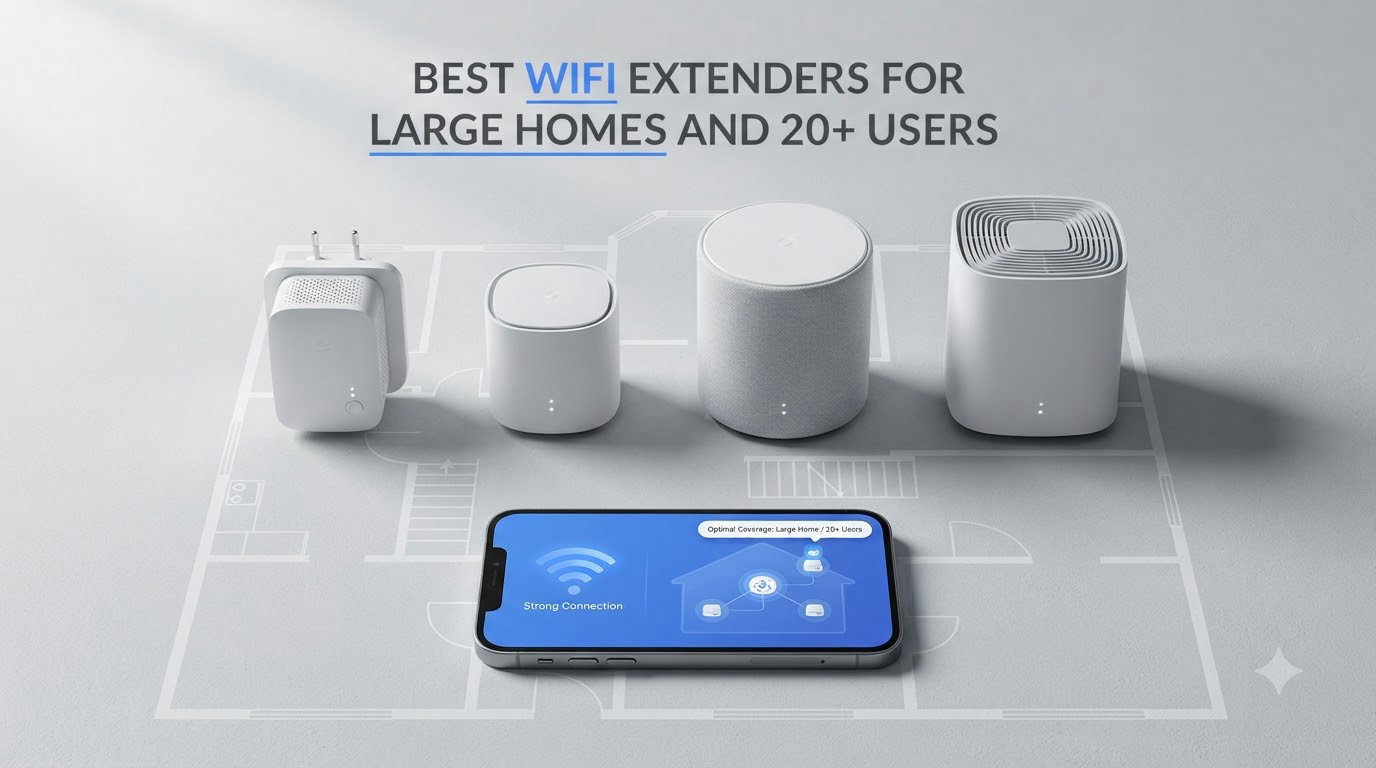 best wifi extenders for large homes and 20+ users