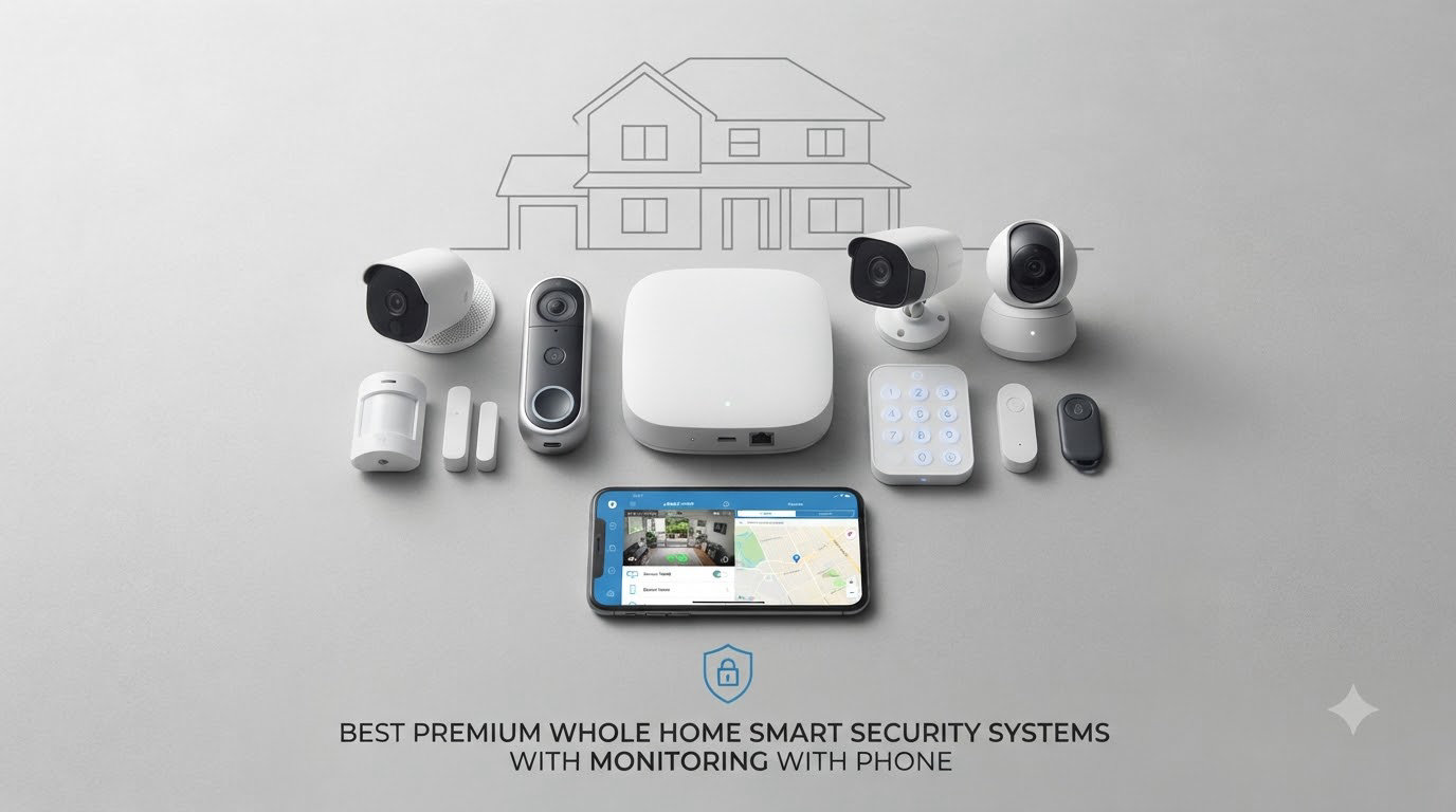best premium whole home smart security systems with monitoring with phone