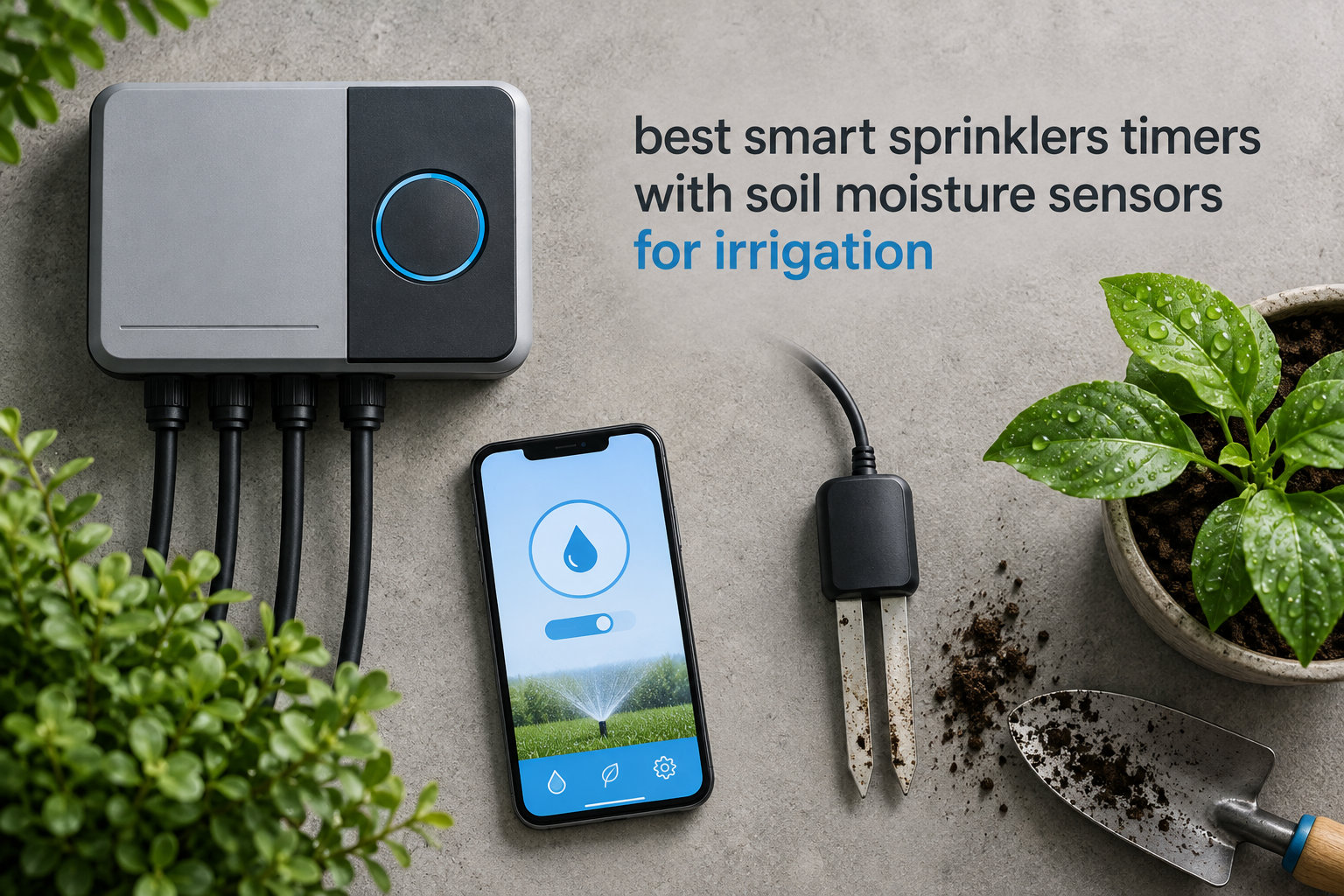 best smart sprinklers timers with soil moisture sensors for irrigation