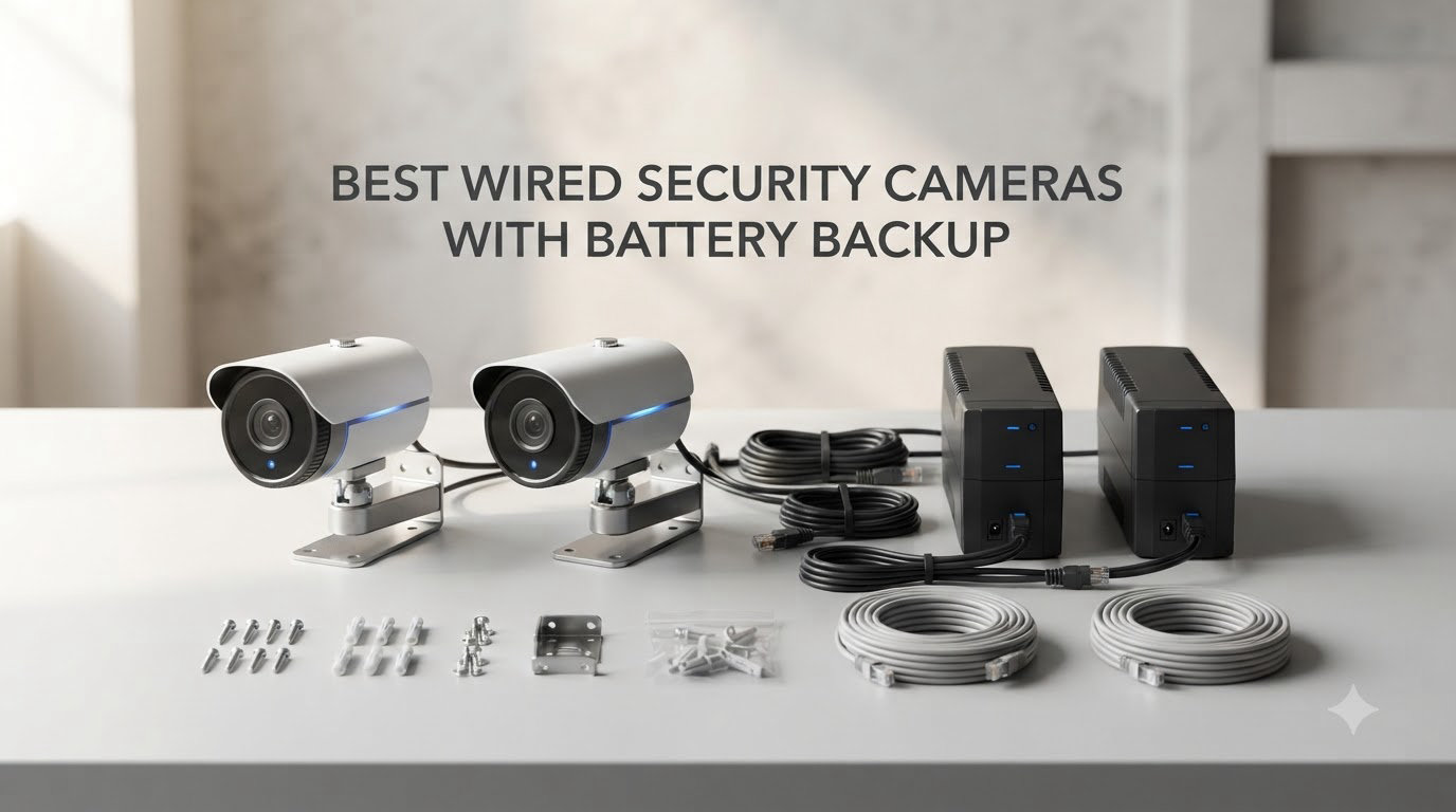 best wired security cameras with battery backup