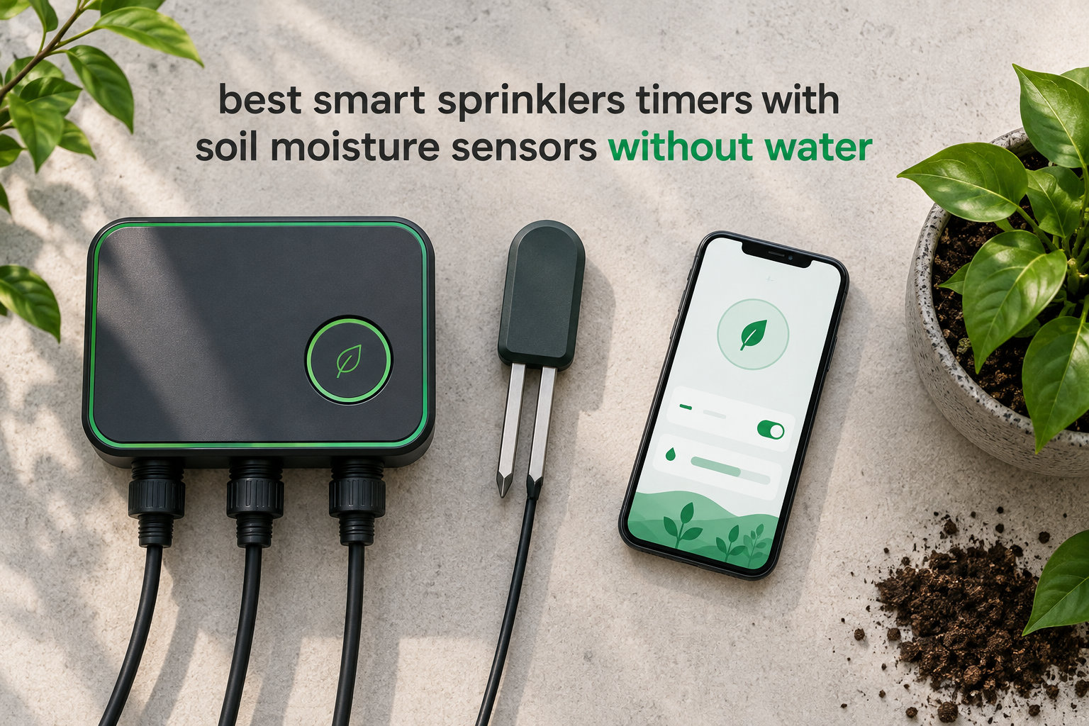 best smart sprinklers timers with soil moisture sensors without water