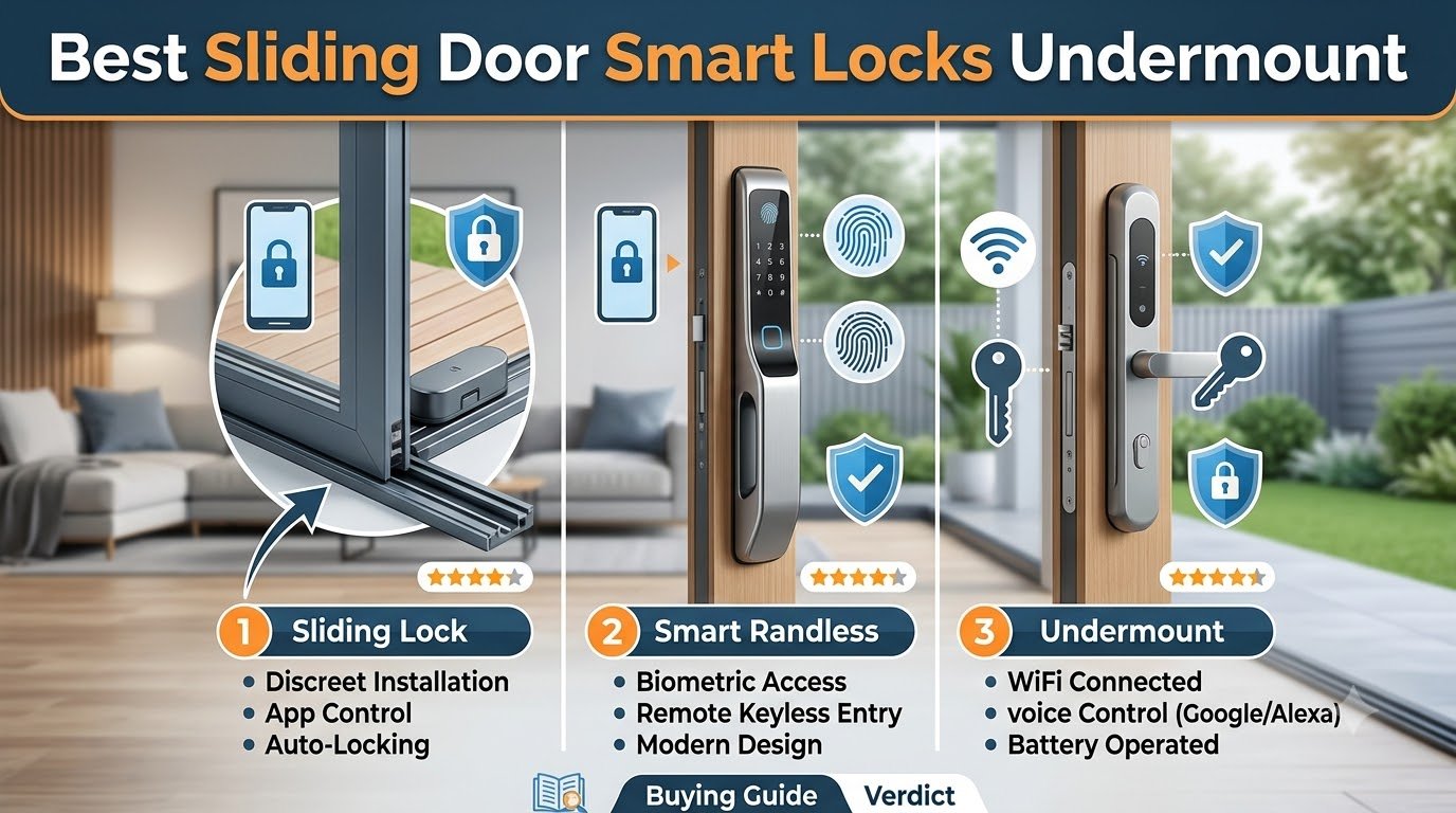 best sliding door smart locks undermount