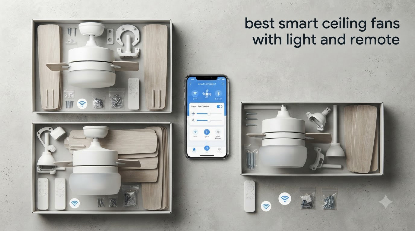 best smart ceiling fans with light and remote