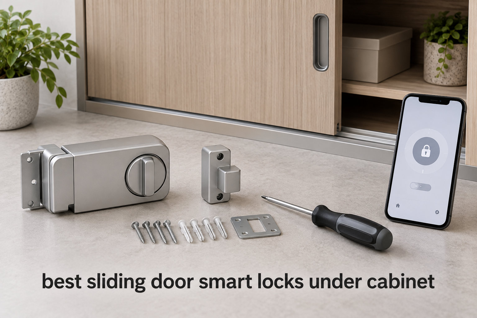 best sliding door smart locks under cabinet