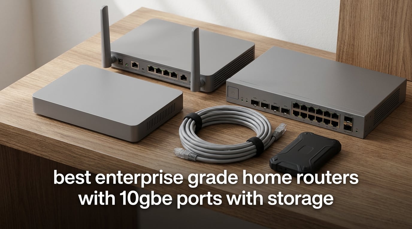 best enterprise grade home routers with 10gbe ports with storage