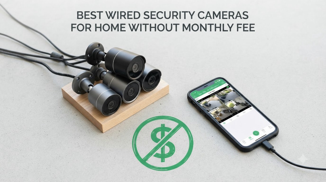 best wired security cameras for home without monthly fee