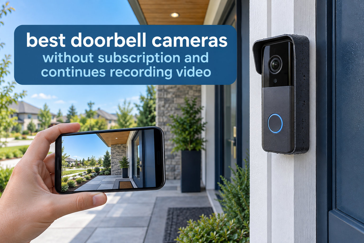 best doorbell cameras without subscription and continues recording video