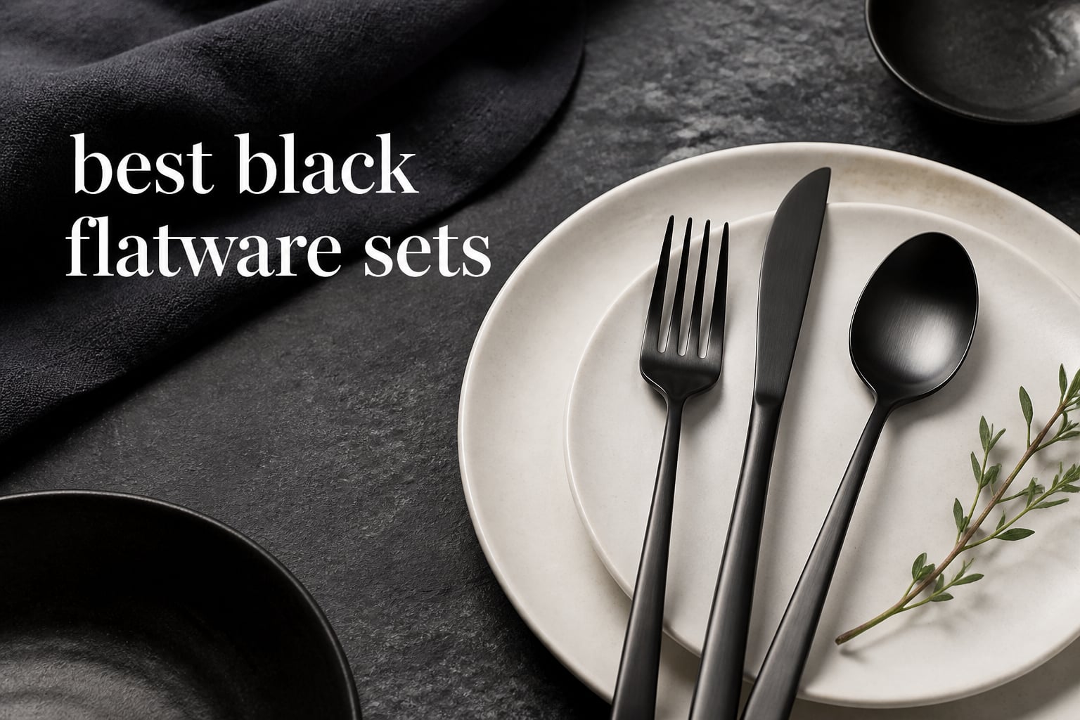 best black flatware sets