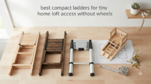 best compact ladders for tiny home loft access without wheels