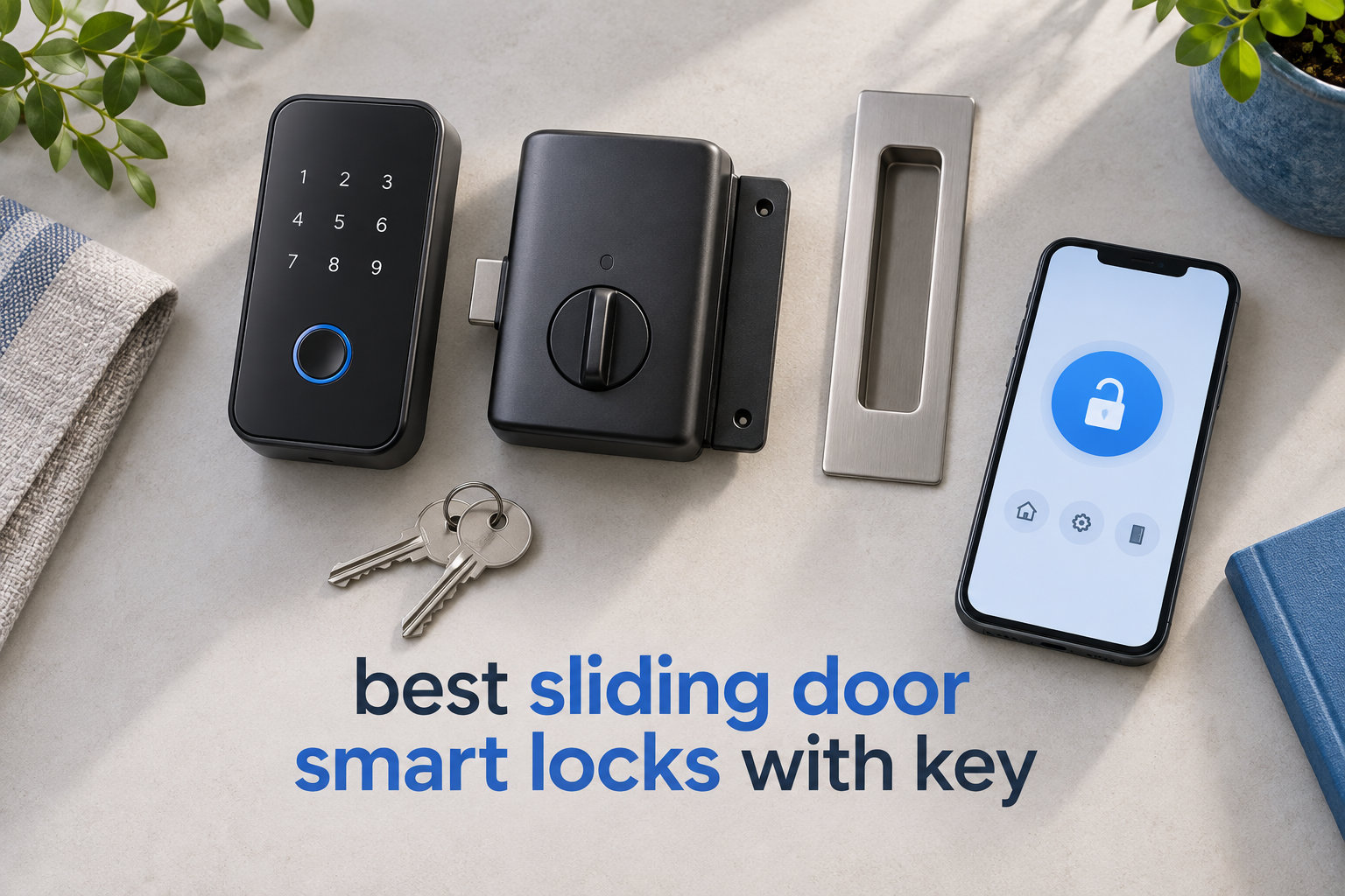 best sliding door smart locks with key